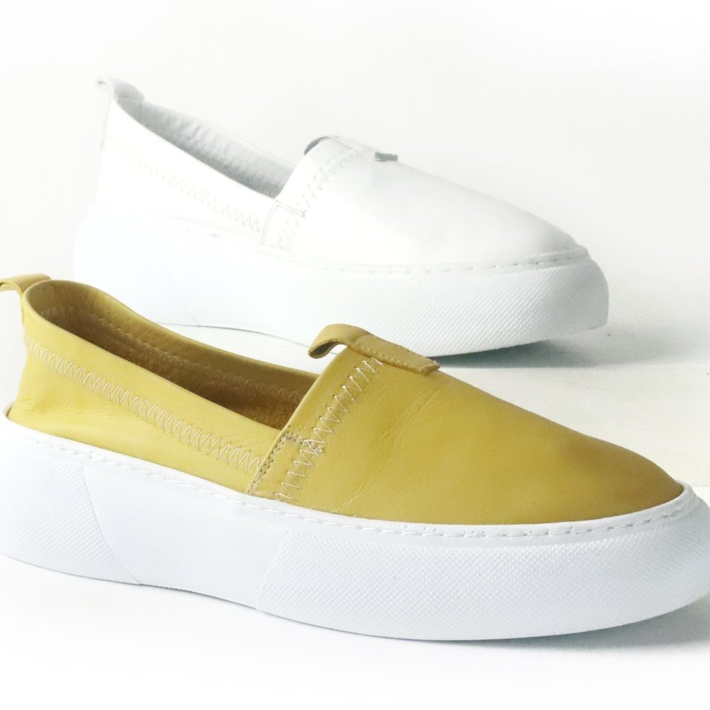 Women double decker slip on loafers